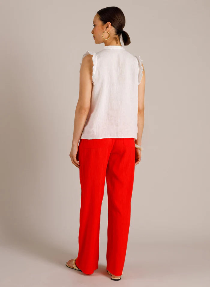 Yest White Linen Top