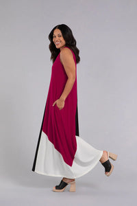 Sympli Colour Block Reversible Triangle Sleeveless Dress