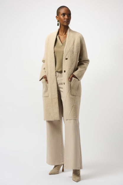 Joseph Ribkoff Feather Yarn Sweater Coat