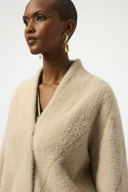Joseph Ribkoff Feather Yarn Sweater Coat