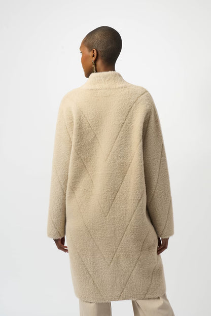 Joseph Ribkoff Feather Yarn Sweater Coat
