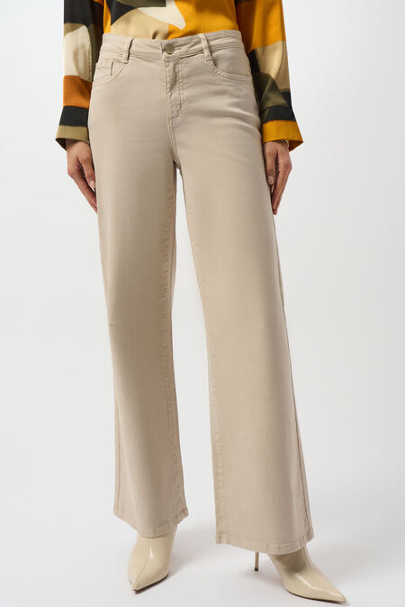 Joseph Ribkoff Wide-Leg Mid-Rise Jeans