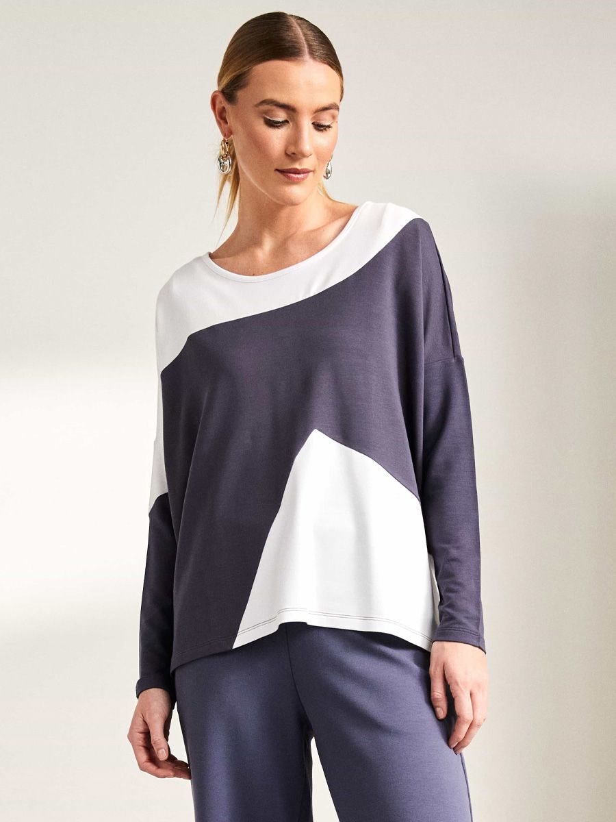 NAYA Top with Contrast Panels