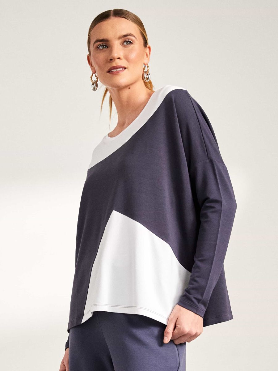 NAYA Top with Contrast Panels