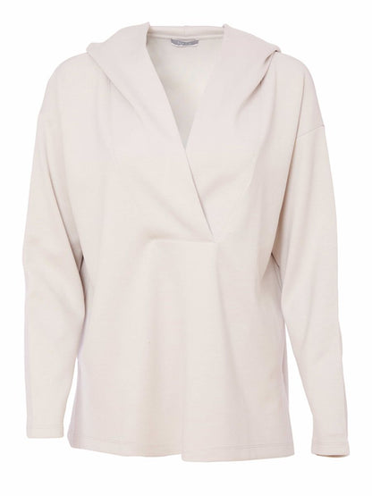 NAYA V Neck Relaxed Hoodie
