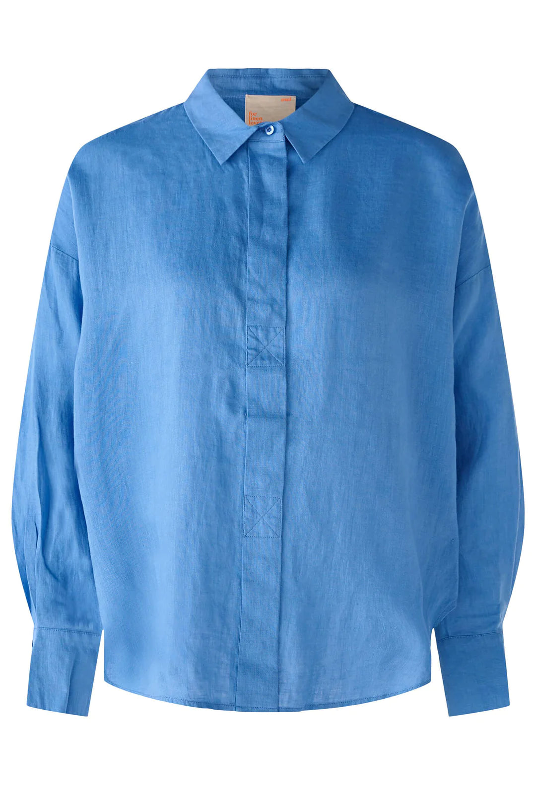 Oui Blue Linen Shirt
