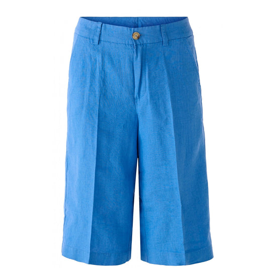 Oui Blue Linen Shorts