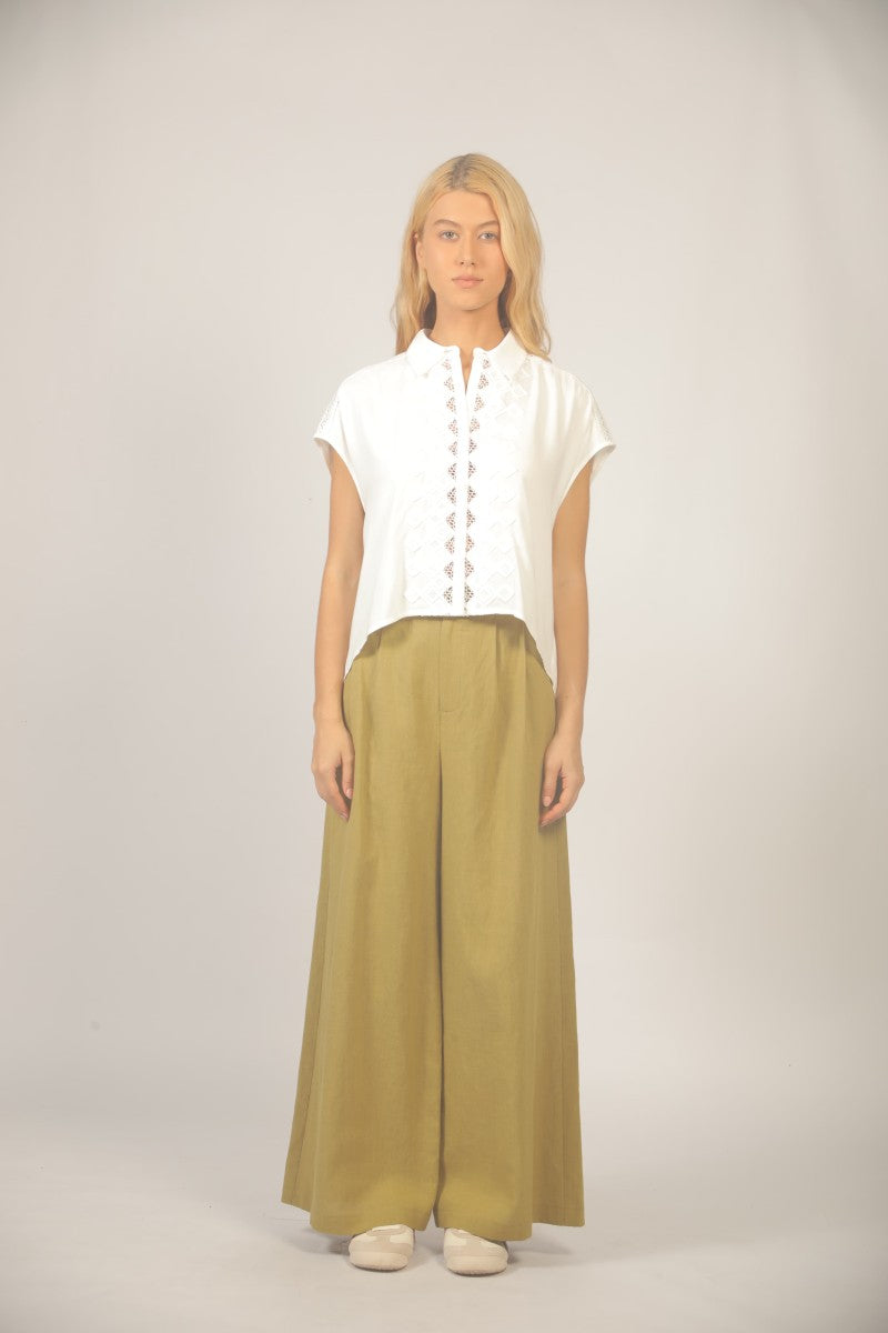 See U Soon Green Linen Pant
