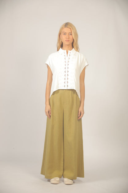 See U Soon Green Linen Pant