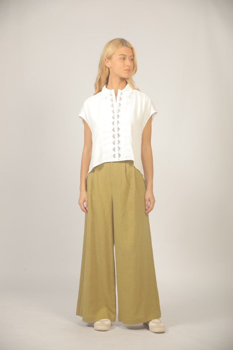 See U Soon Green Linen Pant