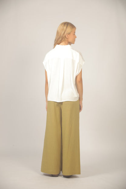 See U Soon Green Linen Pant