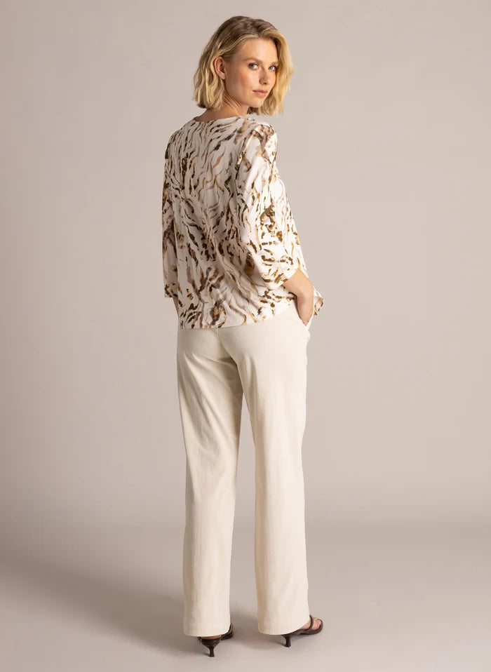 Yest Sorina Jersey Shirt - Beige Cream/Multi