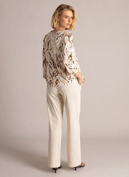 Yest Sorina Jersey Shirt - Beige Cream/Multi