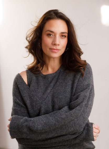 Yest Shira Sweater - Dark Grey/Melange
