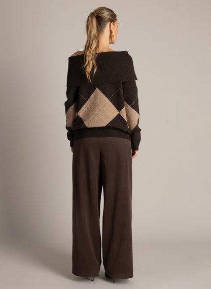 Yest Umara Sweater Brown/Multicolor