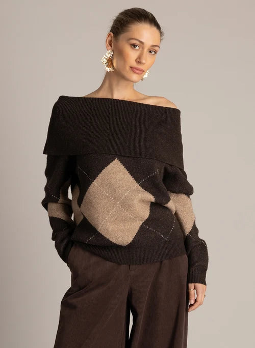 Yest Umara Sweater Brown/Multicolor