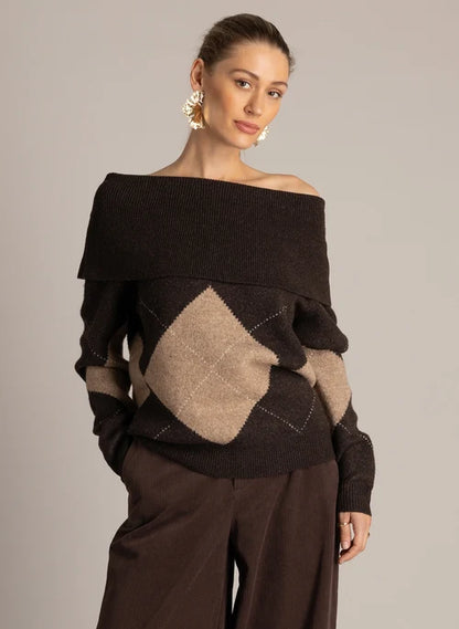 Yest Umara Sweater Brown/Multicolor