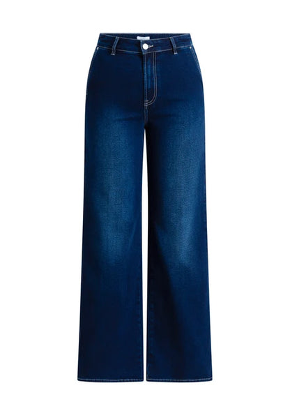 Yest Ulrica Dark Denim Wide Fit Jeans