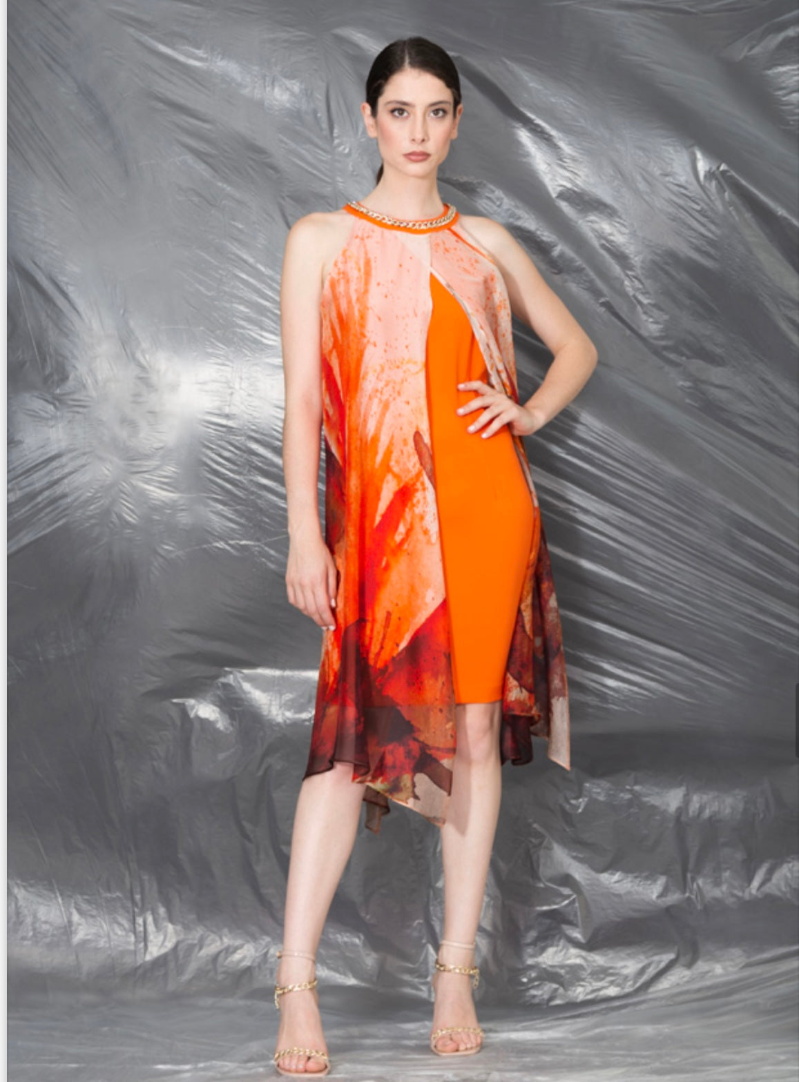 Ecla Orange Dress